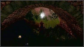 Po wejściu do lokacji od strony Doliny Misteapeak [1], idź cały czas prosto, mijając prowadzący do wioski most - Wioska Brightwall | Srebrne Klucze Fable 3 - Fable III - poradnik do gry