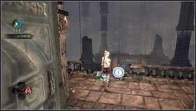 Po kilku strzałach otworzą się drzwi [1], za którymi będą schody prowadzące do kolejnego okręgu [2] - Złote Drzwi | Złote drzwi i klucze Fable 3 - Fable III - poradnik do gry