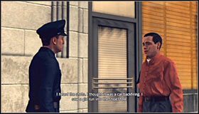 Obróć się i zgodnie z sugestią jednego z policjantów podejdź do grupki gapiów #1 - Case 4 - Buyer Beware (1) | Główne śledztwa w LA Noire - L.A. Noire - poradnik do gry