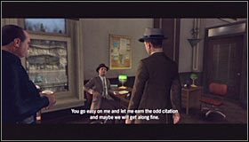 Etap ten rozpocznie się od zapoznania z nowym miejscem pracy #1, w trakcie którego poznasz swojego nowego partnera Stefana Bekowskyego #2 - Case 5 - The Drivers Seat (1) | Główne śledztwa w LA Noire - L.A. Noire - poradnik do gry