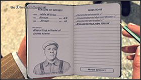 Następne pytanie to Contents of wallet (Zawartość portfela) #1 - Case 5 - The Drivers Seat (1) | Główne śledztwa w LA Noire - L.A. Noire - poradnik do gry