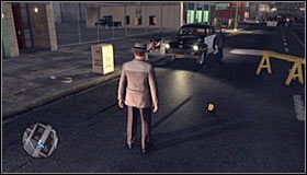 Kawałek dalej znajduje się pojedyncza plama krwi #1 i jeżeli ją zbadasz, to główny bohater zasugeruje, że było to zapewne miejsce uderzenia - Case 6 - A Marriage Made in Heaven (1) | Główne śledztwa w LA Noire - L.A. Noire - poradnik do gry