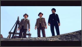 Podjedź ostrożnie na sam szczyt wzgórza, gdzie rozstawili się już inni funkcjonariusze #1 - Case 7 - A Fallen Idol (1) | Główne śledztwa w LA Noire - L.A. Noire - poradnik do gry