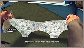 Odłóż list i torebkę, a następnie zbadaj leżącą po prawej stronie bieliznę #1 - Case 7 - A Fallen Idol (1) | Główne śledztwa w LA Noire - L.A. Noire - poradnik do gry