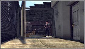 Podejdź teraz do ściany zlokalizowanej na prawo od dwóch dużych kontenerów #1 - Case 7 - A Fallen Idol (2) | Główne śledztwa w LA Noire - L.A. Noire - poradnik do gry
