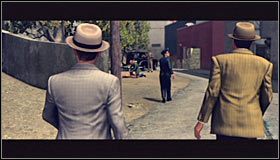 Otwórz swój notatnik i zaplanuj podróż do lokacji [Crime Scene - Off Aliso Street, between Los Angeles and Alameda] #1 - Case 10 - The Silk Stocking Murder (1) | Główne śledztwa w LA Noire - L.A. Noire - poradnik do gry