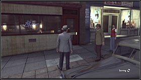 Otwórz notatnik i zaplanuj podróż do lokacji [Barons Bar - 114 North Beaudry Ave] #1 - Case 11 - The White Shoe Slaying (2) | Główne śledztwa w LA Noire - L.A. Noire - poradnik do gry