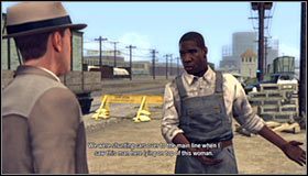 Możesz się już zająć odbyciem rozmów z obecnymi na miejscu zbrodni postaciami - Case 12 - The Studio Secretary Murder (1) | Główne śledztwa w LA Noire - L.A. Noire - poradnik do gry