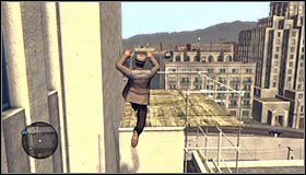 Skręć teraz w lewo i podejdź do kolejnej rurki #1, dzięki której będziesz mógł dotrzeć na wyżej położoną część dachu - Case 13 - The Quarter Moon Murders (2) | Główne śledztwa w LA Noire - L.A. Noire - poradnik do gry