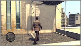 Po dotarciu do niższej części rusztowań udaj się w prawo, zeskakując na niżej położone półki #1 - Case 13 - The Quarter Moon Murders (2) | Główne śledztwa w LA Noire - L.A. Noire - poradnik do gry