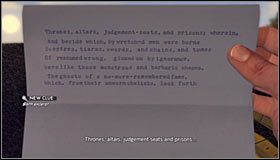 Podejdź do znajdującego się tu eksponatu i dokonaj przybliżenia obrazu na pozostawionych przy nim przedmiotach #1 - Case 13 - The Quarter Moon Murders (3) | Główne śledztwa w LA Noire - L.A. Noire - poradnik do gry