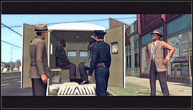 Ostatnie pytanie dla Jermainea to Link to Ramez Removals (Powiązanie z firmą Ramez Removals) #1 - Case 14 - The Black Caesar (3) | Główne śledztwa w LA Noire - L.A. Noire - poradnik do gry