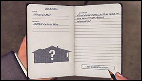 Udaj się na parking, zlokalizuj radiowóz należący do detektywów #1 i po zajęciu miejsca za kierownicą zaplanuj podróż do lokacji [Hotel El Mar - 6294 Leland Way] #2 - Case 15 - The Set Up (1) | Główne śledztwa w LA Noire - L.A. Noire - poradnik do gry