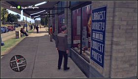 Po dotarciu do zabudowań dla pewności ustaw się przy ścianie prawego budynku #1, ponownie odczekując aż kobieta dostatecznie się oddali - Case 15 - The Set Up (2) | Główne śledztwa w LA Noire - L.A. Noire - poradnik do gry