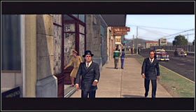 Warto tu zaczekać aż Candy zniknie za rogiem i podjąć wtedy próbę sprintu #1 - Case 15 - The Set Up (2) | Główne śledztwa w LA Noire - L.A. Noire - poradnik do gry