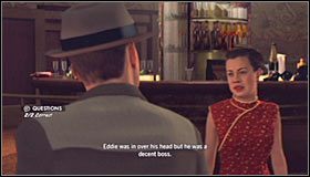 Drugie pytanie dla hostessy to Knowledge of McGoldrick (Znajomość McGoldricka) #1 - Case 16 - Manifest Destiny (1) | Główne śledztwa w LA Noire - L.A. Noire - poradnik do gry