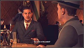 Przejdź pomiędzy kolejnymi stolikami, docierając do miejsca, w którym przebywa Mickey Cohen #1 - Case 16 - Manifest Destiny (2) | Główne śledztwa w LA Noire - L.A. Noire - poradnik do gry