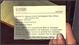 Zatrzymaj się przy jednym z biurek, odnajdując leżącą na nim karteczkę #1 - Case 17 - The Gas Man (2) | Główne śledztwa w LA Noire - L.A. Noire - poradnik do gry