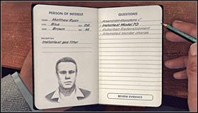 Jako że Matthew Ryan uzna, że nie wie o czym mówisz, wciśnij przycisk Y (Lie) i przedstaw mu dowód rzeczowy w postali odnalezionych w jego szafce broszur, czyli Ryans anarchist pamphlets #1 - Case 17 - The Gas Man (4) | Główne śledztwa w LA Noire - L.A. Noire - poradnik do gry