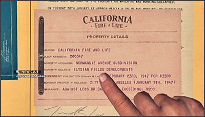 Teraz przesuń kamerę na prawą stronę dokumentu i przystąp do oględzin karteczki z informacjami na temat nieruchomości (Property Details) - Case 20 - A Polite Invitation (1) | Główne śledztwa w LA Noire - L.A. Noire - poradnik do gry