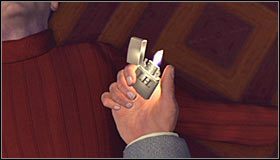 Teraz obejrzysz lewą rękę #1, a powinieneś zauważyć, że Fontaine trzymał w dłoni zapalniczkę - Case 21 - A Different Kind of War (1) | Główne śledztwa w LA Noire - L.A. Noire - poradnik do gry