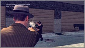 Przytrzymaj lewy trigger w celu uaktywnienia trybu celowania - Masked Gunman | Przestępstwa w LA Noire - L.A. Noire - poradnik do gry