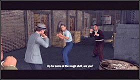 Po dotarciu na miejsce gra automatycznie wyświetli scenkę przerywnikową z udziałem podejrzanych typków kradnących ciężarówkę, wśród których znajdzie się przesłuchiwany w trakcie jednej z poprzednich spraw Frank Morgan #1 - Canned Fish; Honey Boy | Przestępstwa w LA Noire - L.A. Noire - poradnik do gry