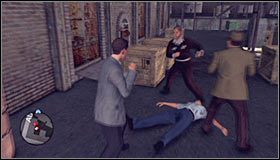 Pamiętaj o stosowaniu bloku #1 i wyprowadzaj ciosy do momentu otrzymania informacji o możliwości wciśnięcia przycisku Y - Canned Fish; Honey Boy | Przestępstwa w LA Noire - L.A. Noire - poradnik do gry