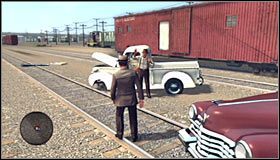 Podążaj za pick-upem Dudleya, przecinając torowiska, na których nie będą się na szczęście pojawiały dodatkowe pociągi - Fatal Plunge | Przestępstwa w LA Noire - L.A. Noire - poradnik do gry