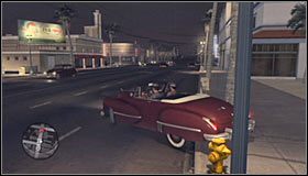 Radzę tu nieznacznie zwolnić, bo łatwo będzie można uderzyć w jeden z murków lub w ścianę budynku - Camera Obscura | Przestępstwa w LA Noire - L.A. Noire - poradnik do gry