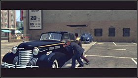 Po dotarciu na miejsce gra automatycznie wyświetli scenkę przerywnikową - Paper Sack Holdup | Przestępstwa w LA Noire - L.A. Noire - poradnik do gry