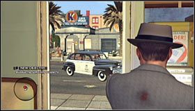 Ruszaj w stronę wyjścia, z którego skorzystał uciekający bandyta #1 - Bus Stop Shooting | Przestępstwa w LA Noire - L.A. Noire - poradnik do gry