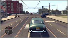 Kieruj się nieznacznie w lewo, a po kilku chwilach powinieneś opuścić teren parkingu #1 - Hot Property | Przestępstwa w LA Noire - L.A. Noire - poradnik do gry