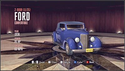 Odnajdywanie: To rzadki model, który najłatwiej jest odnaleźć przystępując do czternastego śledztwa (The Black Caesar) i badając parking zlokalizowany na tyłach budynku Numbers Operation - Kategoria 2-Door (Pojazdy dwudrzwiowe) | Pojazdy w LA Noire - L.A. Noire - poradnik do gry