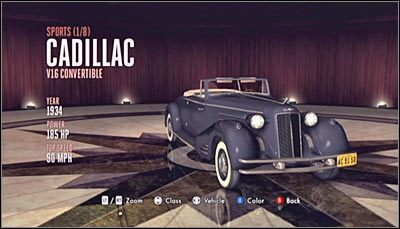 Odnajdywanie: Pojazd ten można odnaleźć podczas przemierzania dzielnicy Hollywood - Kategoria Sports (Pojazdy sportowe) | Pojazdy w LA Noire - L.A. Noire - poradnik do gry