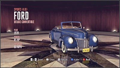 Odnajdywanie: Pojazd ten można odnaleźć podczas przemierzania dzielnicy Westlake - Kategoria Sports (Pojazdy sportowe) | Pojazdy w LA Noire - L.A. Noire - poradnik do gry