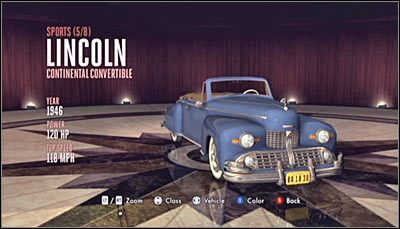 Odnajdywanie: Pojazd ten można odnaleźć podczas przemierzania dzielnicy Hollywood - Kategoria Sports (Pojazdy sportowe) | Pojazdy w LA Noire - L.A. Noire - poradnik do gry