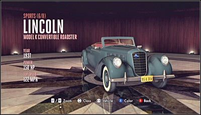 Odnajdywanie: Pojazd ten można odnaleźć podczas przemierzania dzielnicy Wilshire - Kategoria Sports (Pojazdy sportowe) | Pojazdy w LA Noire - L.A. Noire - poradnik do gry