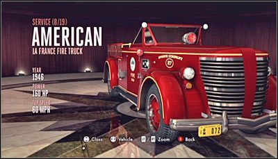 Odnajdywanie: Pojazd ten można odnaleźć w pobliżu wybranych miejsc zbrodni oraz we wszystkich remizach - Kategoria Service (Pojazdy użytkowe) | Pojazdy w LA Noire - L.A. Noire - poradnik do gry