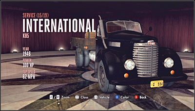 Odnajdywanie: To rzadki model, który najłatwiej jest odnaleźć przystępując do szesnastego śledztwa (Manifest Destiny) i docierając do miejsca, w którym konieczne staje się zlikwidowanie snajpera przyczajonego na dachu - Kategoria Service (Pojazdy użytkowe) | Pojazdy w LA Noire - L.A. Noire - poradnik do gry