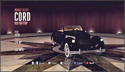 Odnajdywanie: Pojazd ten można odnaleźć w garażu zlokalizowanym w pokazanym na poniższym screenie miejscu - Kategoria Bonus (Pojazdy bonusowe) | Pojazdy w LA Noire - L.A. Noire - poradnik do gry