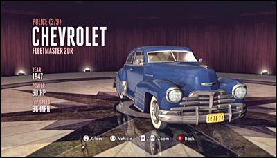 Odnajdywanie: Samochodu tego nie można pominąć, gdyż jest on wykorzystywany przez Jacka Kelso podczas rozwiązywania śledztw w wydziale Arson - Kategoria Police (Pojazdy policji) | Pojazdy w LA Noire - L.A. Noire - poradnik do gry