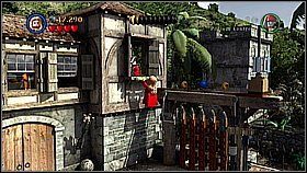 Butelka 5 - Na plaży używamy kompasu Jacka, aby odszukać drewniany słupek - Port Royale - butelki | Klątwa Czarnej Perły | LEGO Piraci z Karaibów - LEGO Piraci z Karaibów - poradnik do gry