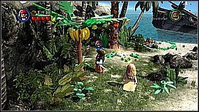 Zaraz po rozpoczęciu korzystamy z kompasu Jacka i wybieramy górny skarb (z czaszką) - Nora przemytników - opis przejścia | Klątwa Czarnej Perły - LEGO Piraci z Karaibów - poradnik do gry