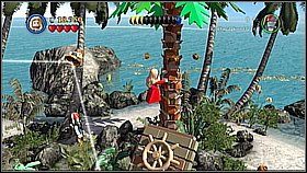 Butelka 3 - Po wejściu do jaskini zeskakujemy do wody postacią widmo (np - Nora przemytników - butelki | Klątwa Czarnej Perły - LEGO Piraci z Karaibów - poradnik do gry