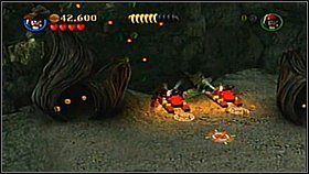 Butelka 8 - Kawałek poniżej wysepki z butelkami nr 6 i 7 znajduje się kolejna odnoga - Pelegosto - butelki | Skrzynia umarlaka | LEGO Piraci z Karaibów - LEGO Piraci z Karaibów - poradnik do gry