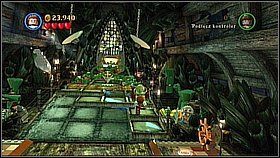 Po drugiej stronie udajemy się na lewo - jest tam kolejny mechanizm na miecz - Tajemnica Holendra - opis przejścia | Skrzynia umarlaka | LEGO Piraci z Karaibów - LEGO Piraci z Karaibów - poradnik do gry