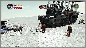 Następnie szukamy żółtej kaczki i fioletowego elementu - Skrzynia Davyego Jonesa - opis przejścia | Na krańcu świata - LEGO Piraci z Karaibów - poradnik do gry