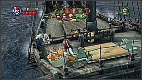 Butelka 7 - Na dolnym maszcie jest przełącznik na miecz - Skrzynia Davyego Jonesa - butelki | Na krańcu świata | LEGO Piraci z Karaibów - LEGO Piraci z Karaibów - poradnik do gry