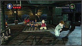 Butelka 1 - Na pierwszym statku (pod pokładem) ukryto 4 beczki z fioletowymi mackami - Wybór Norringtona - butelki | Na krańcu świata | LEGO Piraci z Karaibów - LEGO Piraci z Karaibów - poradnik do gry